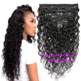Human Hair Clip-On Hair Extensions 8-Piece Set JKLS-80245