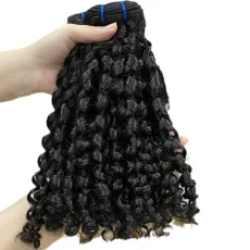 Human Hair Curly Wig Hair Bundles JFDX-11745