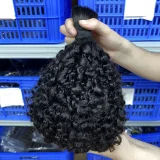 Humanhair Pixie Curl Bulk Wigs Hair JFDX-76222