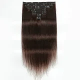 Human Hair Wig Straight Hair Lace Clip Hairpiece 8-Piece Set JKLS-75370