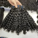 Human Hair Curly Wig Hair Bundles JFDX-11745