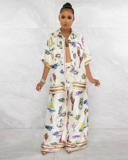 Print Loose Long Sleeve Pants Suit GCYF-9576