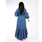Irregular Long Sleeve Maxi Dress GCYF-9022