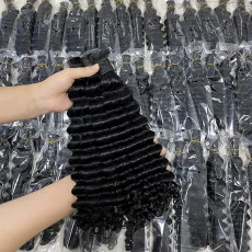 Human Hair Bundles Deep Wave Wigs  JFDX-90898
