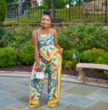 Print Sling Vest Loose Two Piece Pants Set GCYF-9582