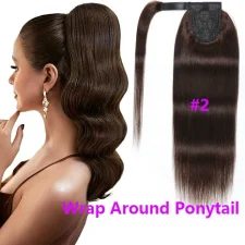 Human Hair Wig Velcro Ponytail  JKLS-61327