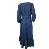 Irregular Long Sleeve Maxi Dress GCYF-9022
