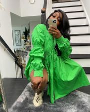 Solid Color Long Sleeve Shirt GCYF-9185