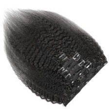 Human Hair Clip-On Extensions 8-Piece Set  JKLS-11512