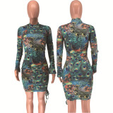 Printed Mini Dress GCYF-9060