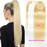 Human Hair Wig Velcro Ponytail  JKLS-61327