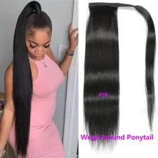 Human Hair Wig Velcro Ponytail  JKLS-61327
