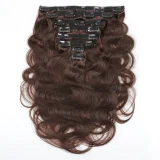 Human Hair Clip-In Extensions Natural Color Wigs JKLS-16132