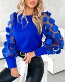 Fashion Long Sleeve Round Neck Top GSZE-ST23357