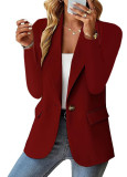Solid Color Long Sleeve Blazers GSZE-ST23138