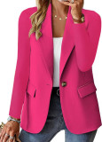 Solid Color Long Sleeve Blazers GSZE-ST23138