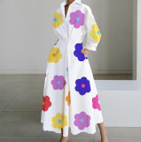 Fashion Long Sleeve Printed Dress GSZE-ST23129