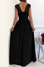 Sleeveless Lace Backless Maxi Dress GSZE-1996