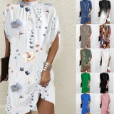 Fashion Round Neck Loose Dress GSZE-ST23086