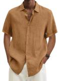 Plus Size Men's Fashion Solid Color Shirt GSZE-ST22092