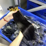 Human Hair Invisible Seamless Wig JFDX-63076