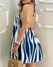 Off Shoulder Tie Up Print Dress GSZE-ST22079
