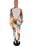 Fashion Print Tie Up Two Piece Pants Set GCYF-9433