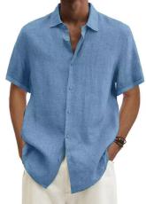 Plus Size Men's Fashion Solid Color Shirt GSZE-ST22092