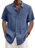 Plus Size Men's Fashion Solid Color Shirt GSZE-ST22092