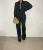 Long Sleeve Solid Color Loose Two Piece Pants Set GCYF-9337