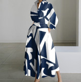 Fashion Long Sleeve Printed Dress GSZE-ST23129