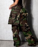 Camouflage Print Straight Jeans LSD-25251