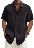 Plus Size Men's Fashion Solid Color Shirt GSZE-ST22092