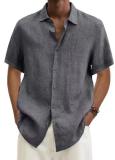Plus Size Men's Fashion Solid Color Shirt GSZE-ST22092