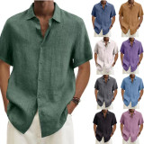 Plus Size Men's Fashion Solid Color Shirt GSZE-ST22092