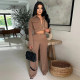 Long Sleeve Zipper Top Two Piece Pants Set YF-10921