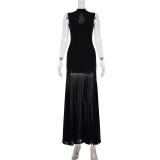 Hollow Out Sleeveless Maxi Dress GWEN-JWJD45145