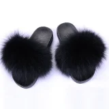 Genuine Fox Fur Non-Slip Slippers NGZR-GT542