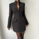 Solid Color Long Sleeve Mini Dress XEF-K25D83360