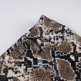 Snake Print Leather Shorts GPKJ-MR45064