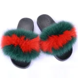 Genuine Fox Fur Non-Slip Slippers NGZR-GT542