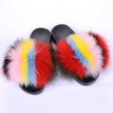Genuine Fox Fur Non-Slip Slippers NGZR-GT542