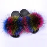 Genuine Fox Fur Non-Slip Slippers NGZR-GT542