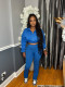Solid Color Cardigan Two Piece Pants Set SH-391438