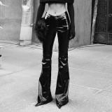 PU Leather Micro Flare Pants GPKJ-MR45465