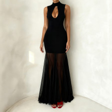 Hollow Out Sleeveless Maxi Dress GWEN-JWJD45145