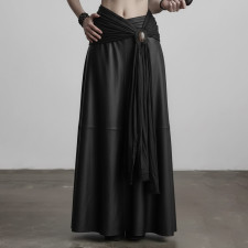 Retro Solid Color Long Skirt GWEN-JMID44651