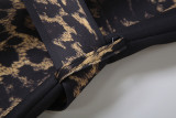 Leopard Print Belt Trench Coat XEF-K25C82416