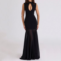Hollow Out Sleeveless Maxi Dress GWEN-JWJD45145