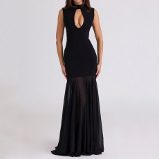 Hollow Out Sleeveless Maxi Dress GWEN-JWJD45145